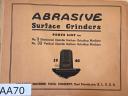 Abrasive-1927-1940-1952, Abrasive Surface Grinders Parts List Manual for the No. 3 Horizontal Spindle and No. 33 Vertical Spindle Surface Grinding Machines-No. 3 & No. 33-01